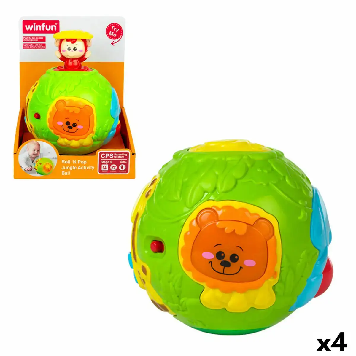 Balle musicale winfun jungle 14 x 14 x 14 cm 4 unites _8037. DIAYTAR COTE D'IVOIRE - Votre Portail Vers l'Exclusivité. Explorez notre boutique en ligne pour trouver des produits uniques et exclusifs, conçus pour les amateurs de qualité.