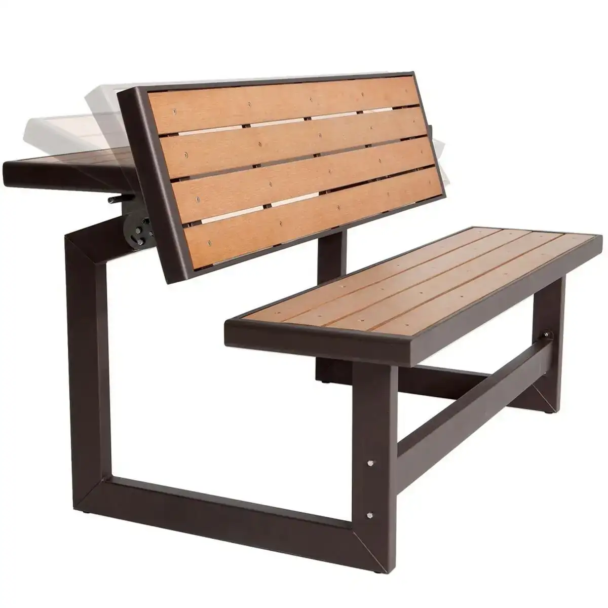 Banc avec dossier lifetime table marron convertible_8675. DIAYTAR COTE D'IVOIRE - L'Art de Vivre le Shopping Inspiré. Parcourez notre catalogue et choisissez des produits qui reflètent votre passion pour la beauté et l'authenticité.