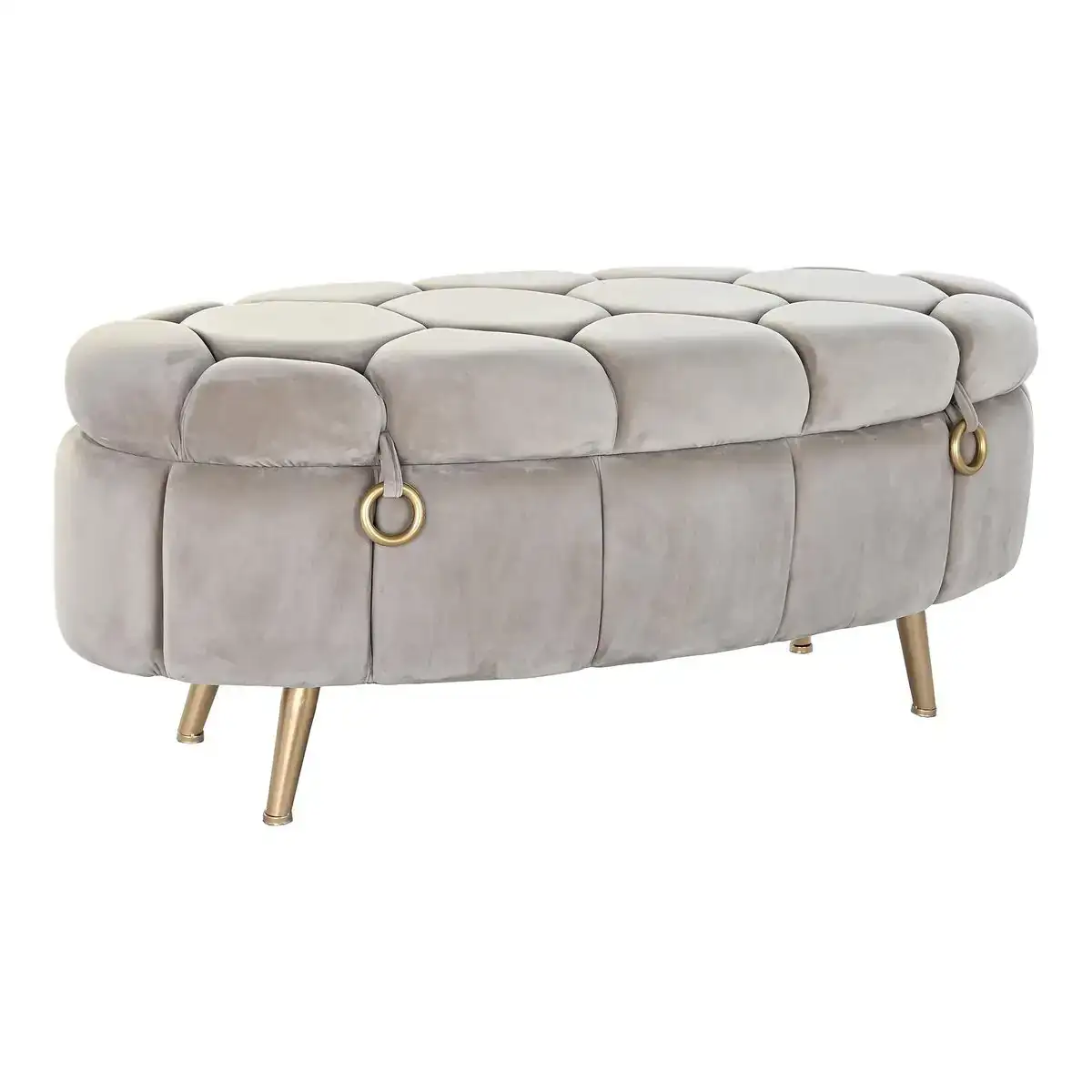 Banc de coffre dkd home decor beige metal polyester 125 x 55 x 53 cm _4352. DIAYTAR COTE D'IVOIRE - L'Art de Choisir, l'Art de Se Distinquer. Naviguez à travers notre catalogue et choisissez des produits qui ajoutent une note d'élégance à votre style unique.