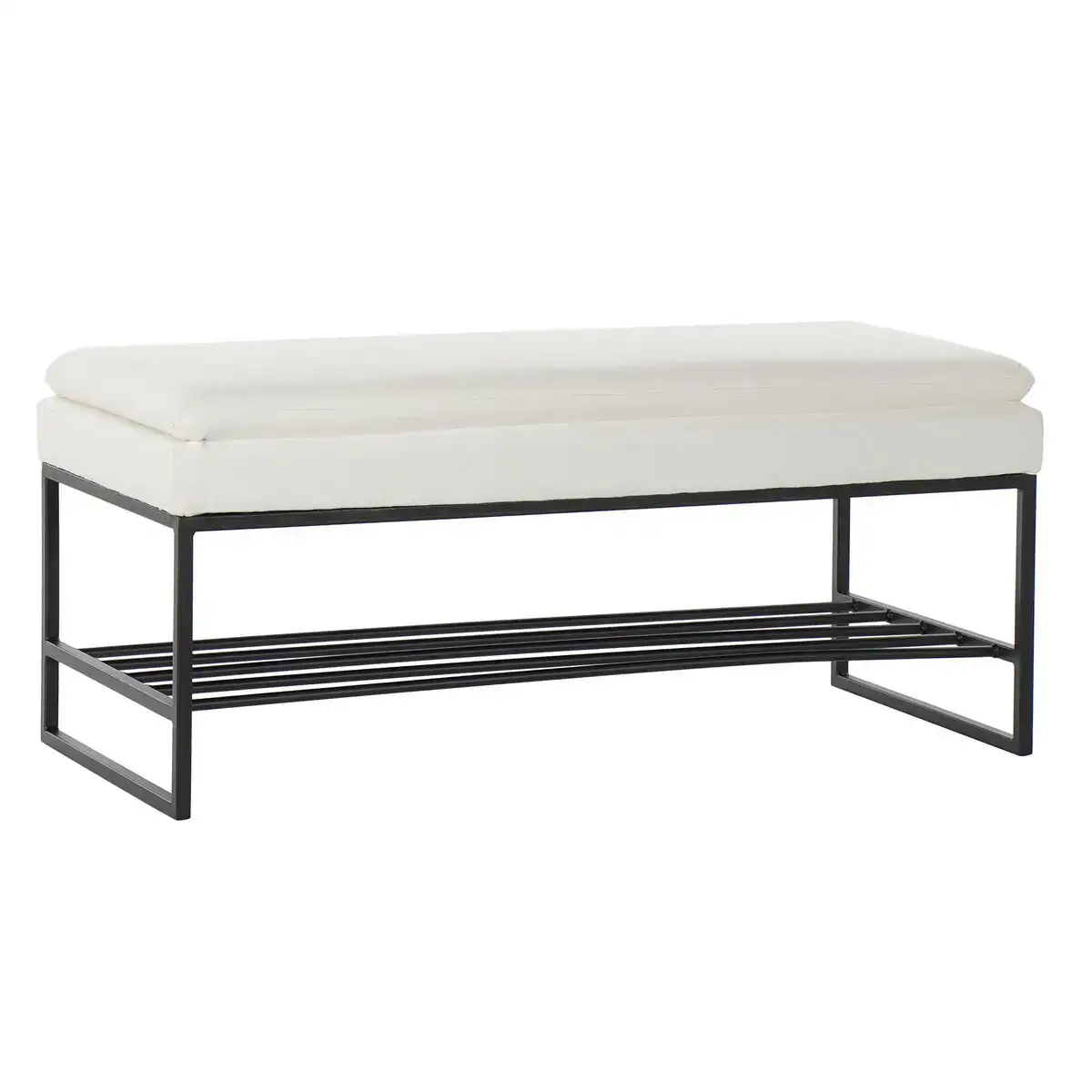 Banc de pied de lit dkd home decor noir beige fer 80 5 x 36 x 35 5 cm_1577. Bienvenue chez DIAYTAR COTE D'IVOIRE - Où Votre Shopping Prend Vie. Découvrez notre univers et dénichez des trésors qui ajoutent de la couleur à votre quotidien.