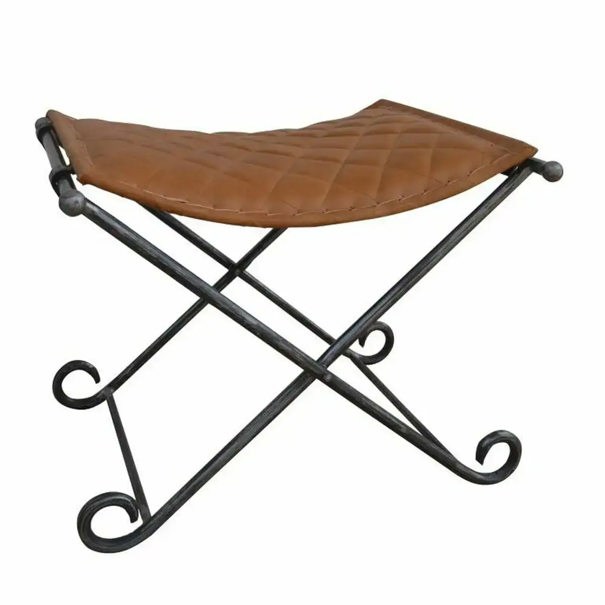 Banc de pied de lit dkd home decor noir metal marron cuir 53 x 45 x 44 cm _7560. DIAYTAR COTE D'IVOIRE - Où la Tradition s'Harmonise avec le Moderne. Parcourez notre gamme diversifiée et choisissez des produits qui révèlent l'âme du Côte d'Ivoire.