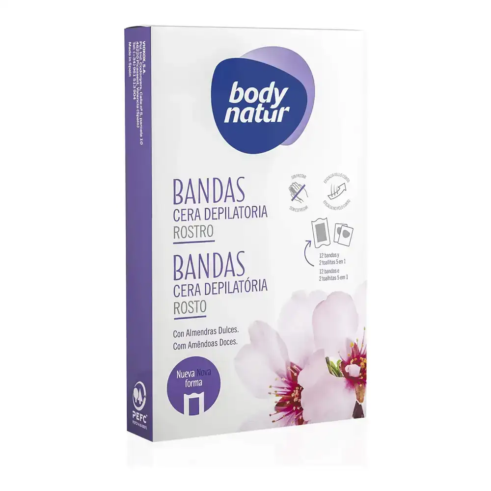 Bandes epilatoire faciales bodynatur huile d amandes 12 uds _5004. DIAYTAR COTE D'IVOIRE - Là où Choisir est un Acte d'Amour pour le Côte d'Ivoire. Explorez notre gamme et choisissez des produits qui célèbrent la culture et l'artisanat du pays.