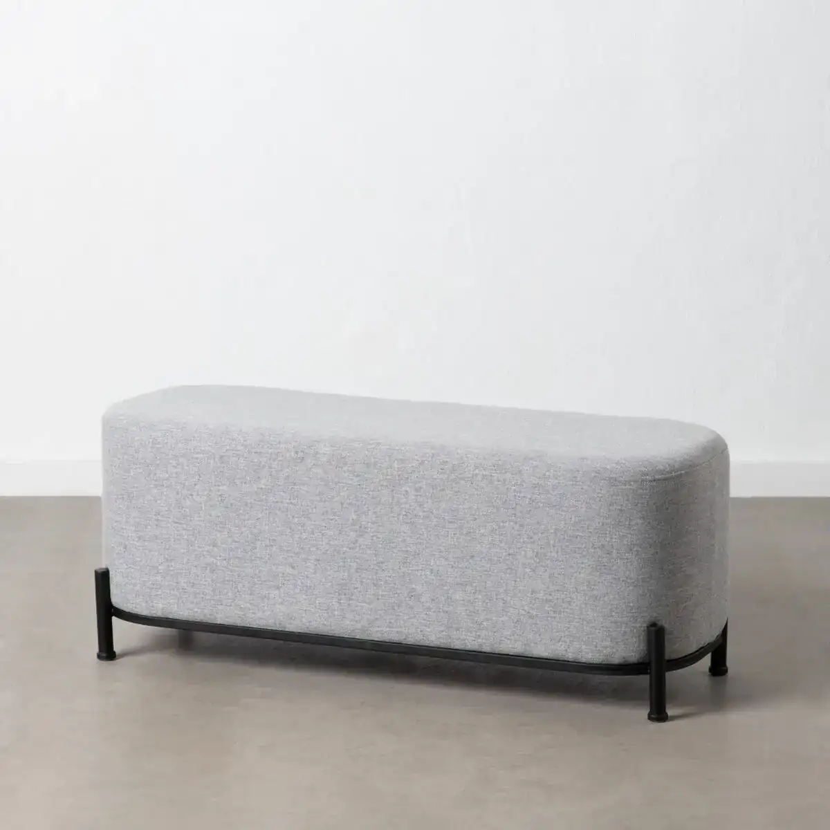 Banquette 104 5 x 39 x 42 cm tissu synthetique gris metal_8433. DIAYTAR COTE D'IVOIRE - L'Art de Vivre le Shopping Inspiré. Parcourez notre catalogue et choisissez des produits qui reflètent votre passion pour la beauté et l'authenticité.