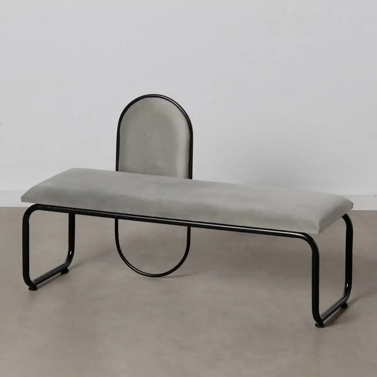 Banquette 110 x 40 x 68 cm tissu synthetique gris metal_8364. DIAYTAR COTE D'IVOIRE - Votre Plateforme Shopping Engagée. Explorez notre catalogue et choisissez des produits qui reflètent notre dévouement envers la qualité et la satisfaction du client.
