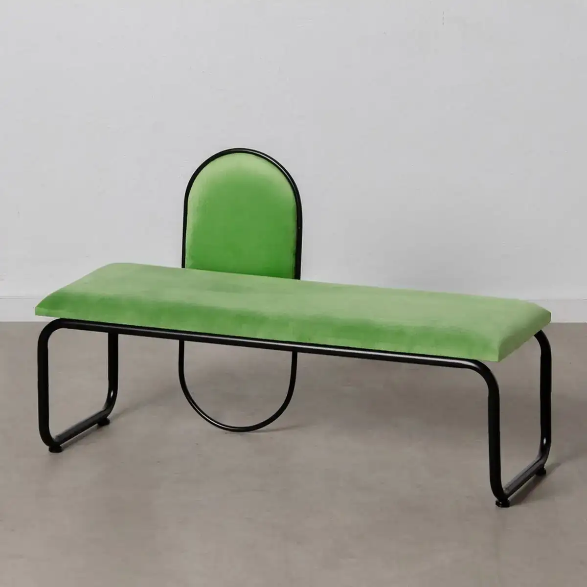 Banquette 110 x 40 x 68 cm tissu synthetique metal vert_3735. DIAYTAR COTE D'IVOIRE - Où Chaque Produit est une Promesse de Qualité. Explorez notre boutique en ligne et choisissez des produits qui répondent à vos exigences élevées.