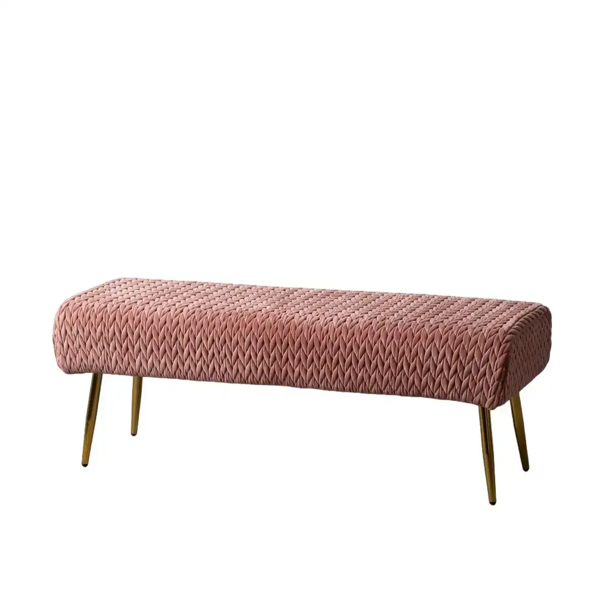 Banquette 111 x 44 x 41 5 cm tissu synthetique rose metal_8824. DIAYTAR COTE D'IVOIRE - Où la Tradition Renouvelée Rencontre l'Innovation. Explorez notre gamme de produits qui fusionnent l'héritage culturel avec les besoins contemporains.