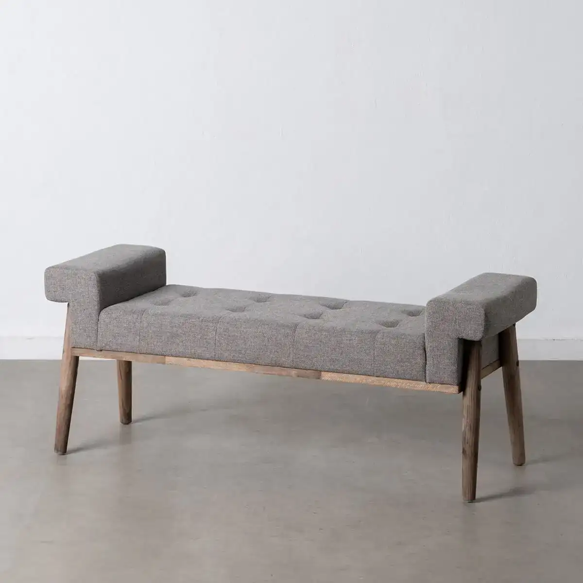 Banquette 120 x 40 x 50 cm tissu synthetique gris bois_5815. DIAYTAR COTE D'IVOIRE - Un Monde de Possibilités à Portée de Clic. Parcourez notre site web pour découvrir des sélections infinies, de l'épicerie aux bijoux, et vivez une expérience d'achat sans pareil.