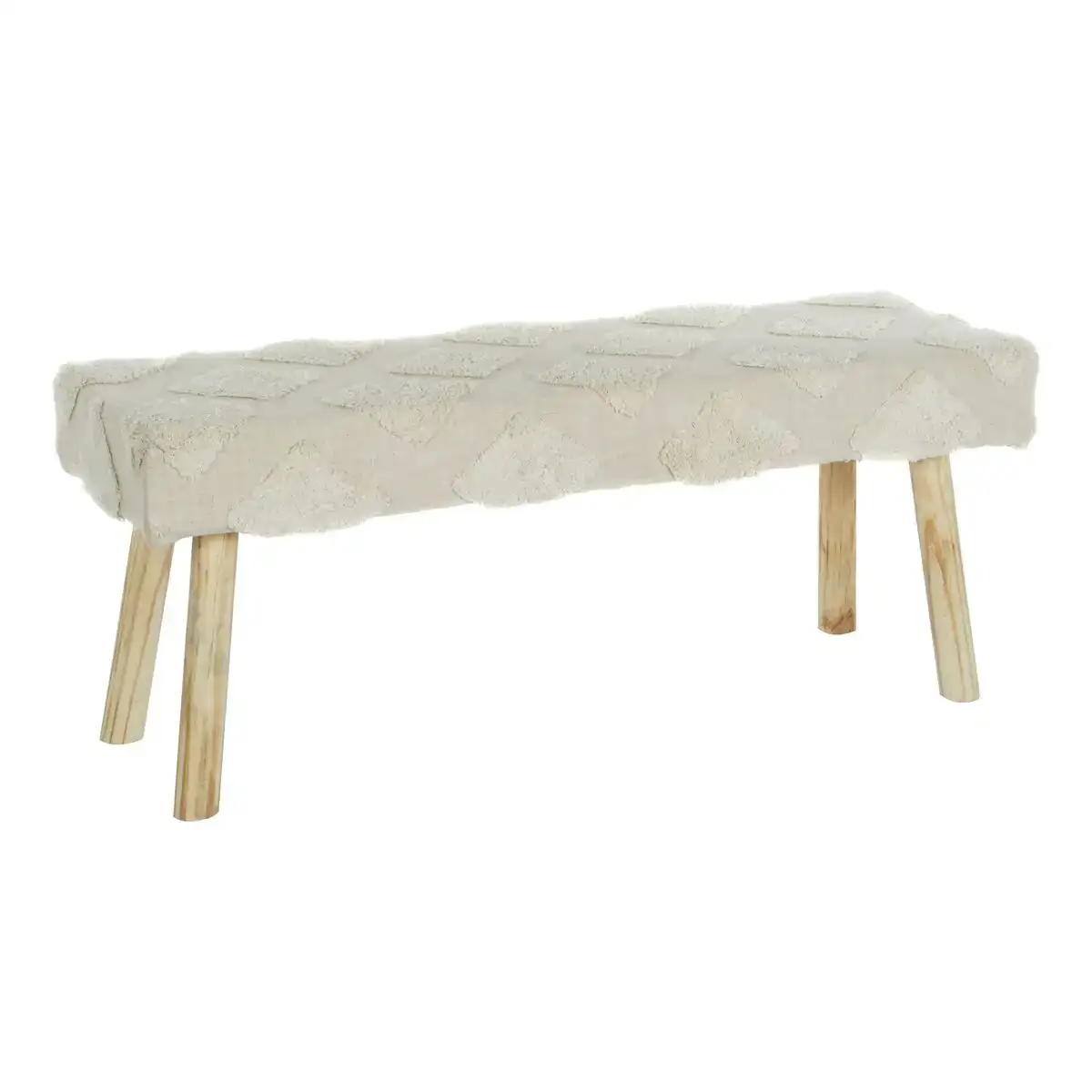 Banquette dkd home decor blanc naturel bois 120 x 50 x 40 cm_7117. DIAYTAR COTE D'IVOIRE - Votre Plateforme Shopping, Votre Choix Éclairé. Explorez nos offres et choisissez des articles de qualité qui reflètent votre style et vos valeurs.