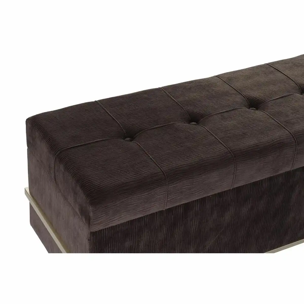 Banquette dkd home decor dore metal marron velours 120 x 42 x 48 cm _2151. Bienvenue chez DIAYTAR COTE D'IVOIRE - Où Choisir est un Voyage. Plongez dans notre plateforme en ligne pour trouver des produits qui ajoutent de la couleur et de la texture à votre quotidien.