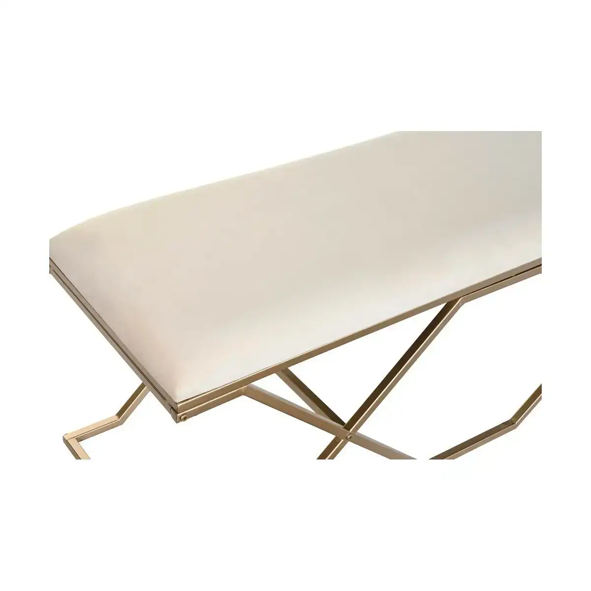 Banquette dkd home decor dore metal pu 120 x 40 x 46 cm _4193. DIAYTAR COTE D'IVOIRE - Où Choisir Devient un Acte de Découverte. Découvrez notre gamme et choisissez des produits qui éveillent votre curiosité et élargissent vos horizons.