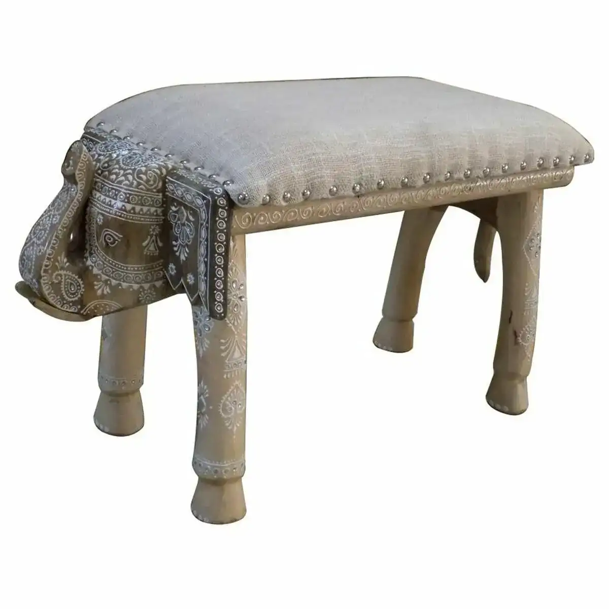 Banquette dkd home decor elephant blanc naturel bois de manguier 65 x 31 7 x 38 cm_4154. DIAYTAR COTE D'IVOIRE - Votre Source de Trouvailles uniques. Naviguez à travers notre catalogue et trouvez des articles qui vous distinguent et reflètent votre unicité.