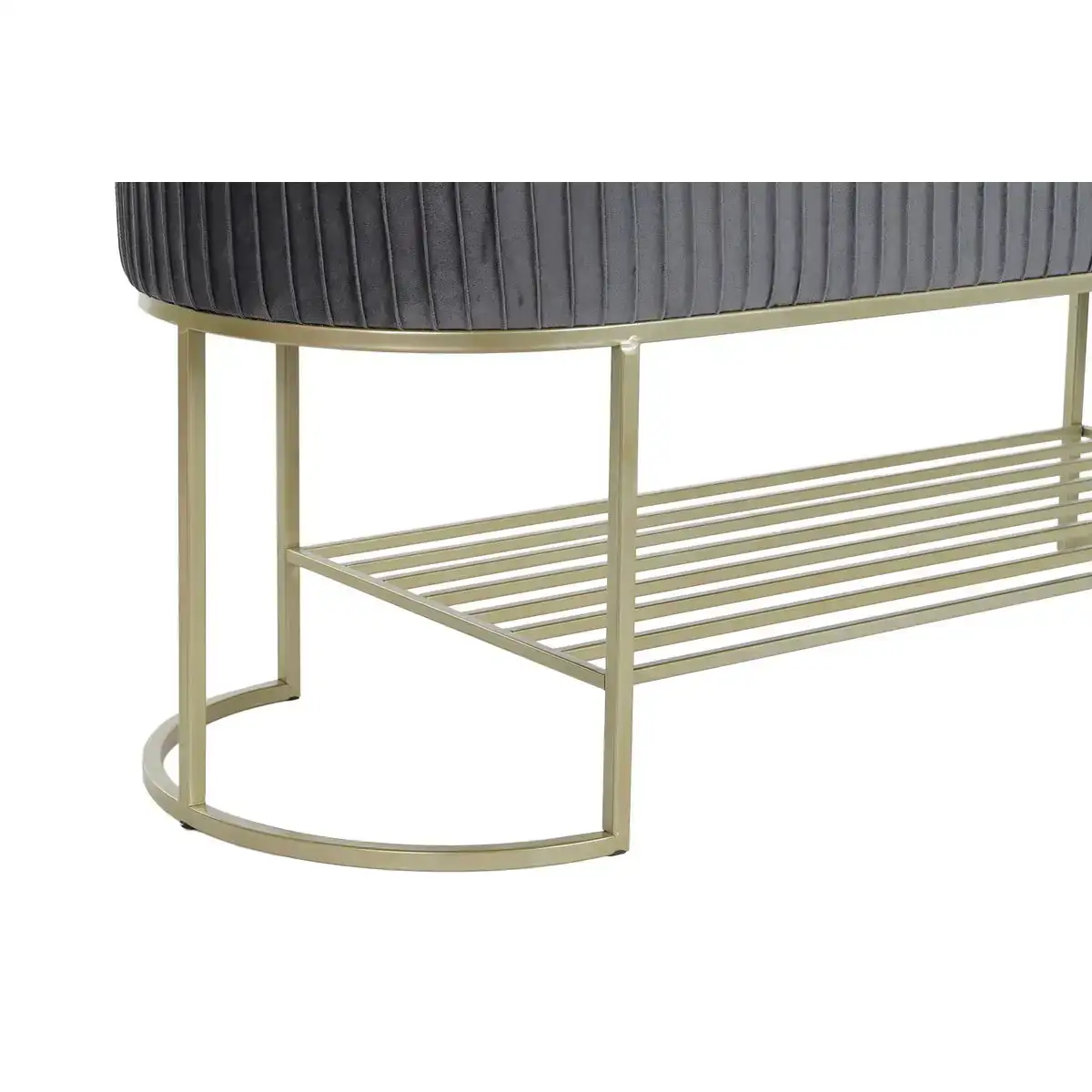 Banquette dkd home decor gris dore metal 120 x 40 x 45 cm_9619. Entrez dans l'Univers de DIAYTAR COTE D'IVOIRE - Où l'Innovation Rencontre la Tradition. Explorez notre sélection de produits modernes et traditionnels qui incarnent l'esprit dynamique du Côte d'Ivoire.