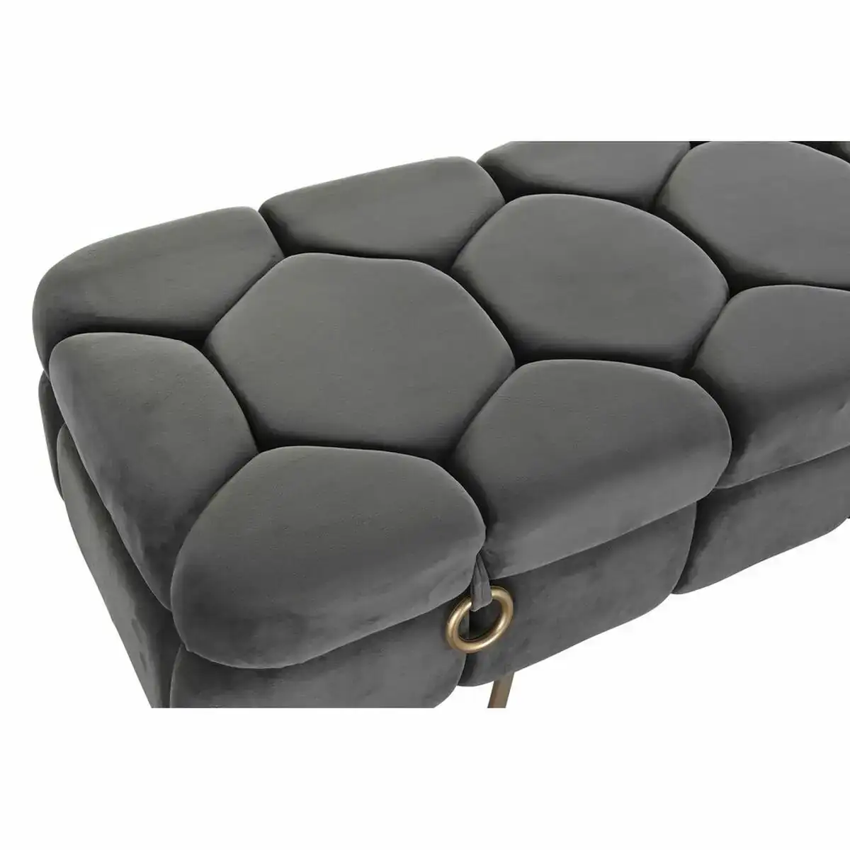 Banquette dkd home decor gris metal 125 x 46 x 50 cm_5676. DIAYTAR COTE D'IVOIRE - L'Art de Choisir, l'Art de S'émerveiller. Explorez notre gamme de produits et laissez-vous émerveiller par des créations authentiques et des designs modernes.