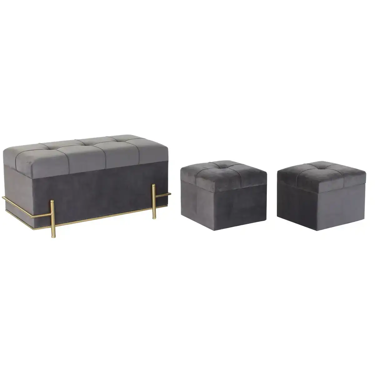 Banquette dkd home decor mousse gris dore metal polyester velours bois mdf 80 x 40 x 42 cm _8160. Bienvenue chez DIAYTAR COTE D'IVOIRE - Votre Plateforme Shopping pour Tous. Découvrez un large éventail de produits qui célèbrent la diversité et la beauté du Côte d'Ivoire.