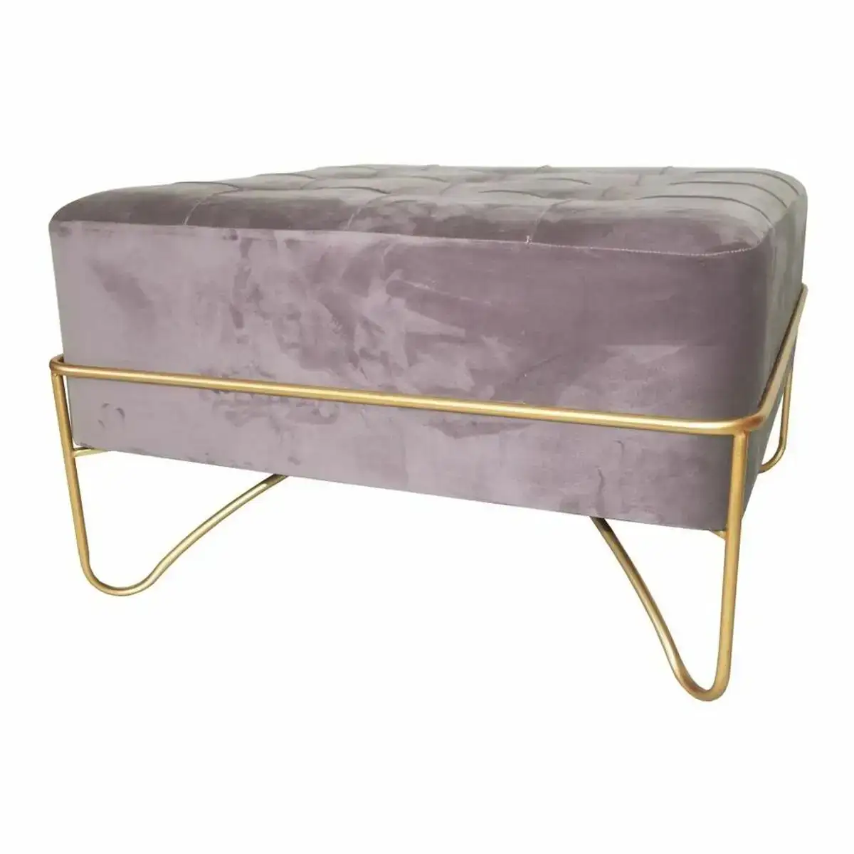 Banquette dkd home decor mousse rose dore metal polyester velours bois mdf 80 x 80 x 42 cm _1076. DIAYTAR COTE D'IVOIRE - L'Art de Vivre le Shopping Inspiré. Parcourez notre catalogue et choisissez des produits qui reflètent votre passion pour la beauté et l'authenticité.