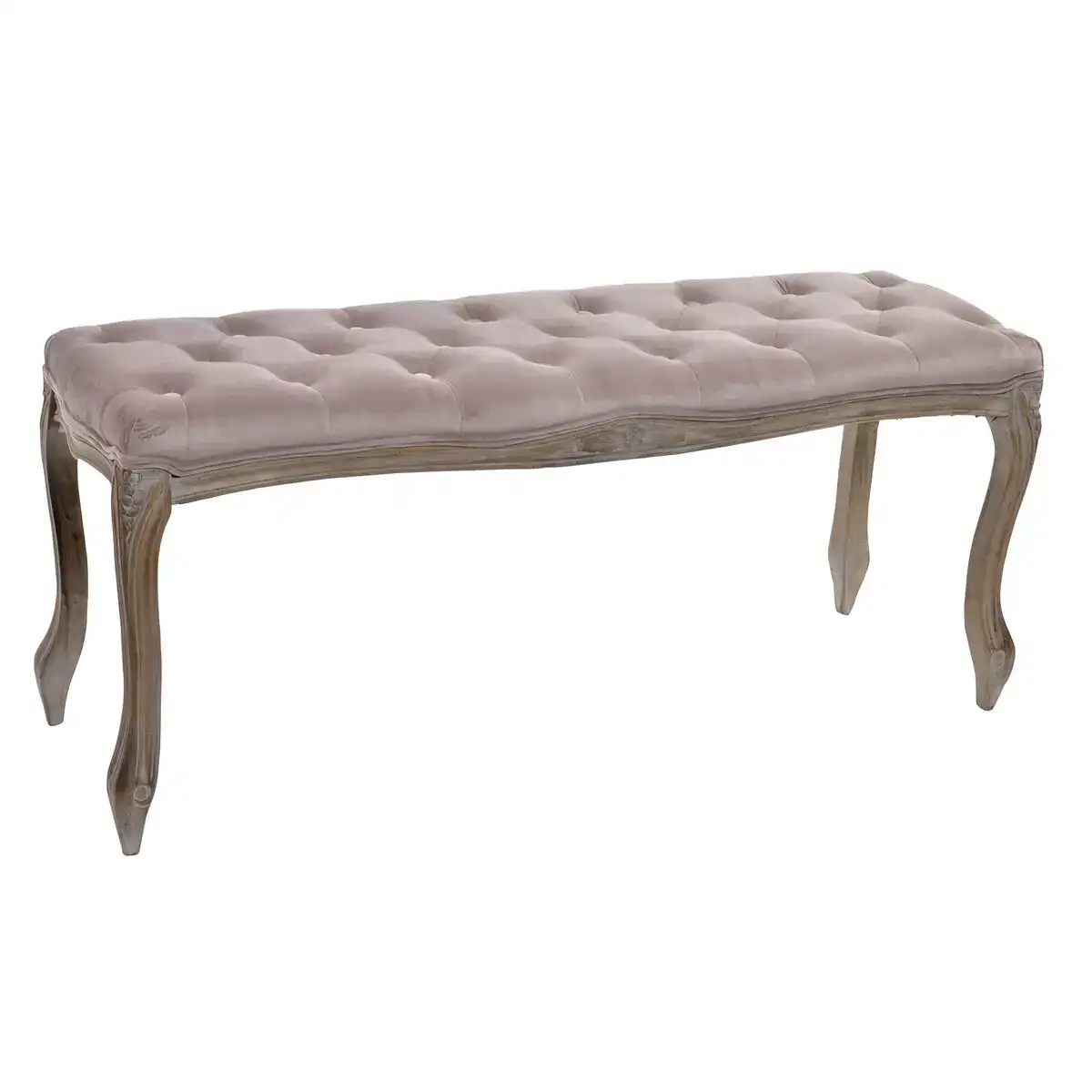 Banquette dkd home decor rose naturel bois d hevea 112 x 38 x 48 cm_3086. DIAYTAR COTE D'IVOIRE - L'Art de Magasiner sans Limites. Naviguez à travers notre collection diversifiée pour trouver des produits qui élargiront vos horizons shopping.