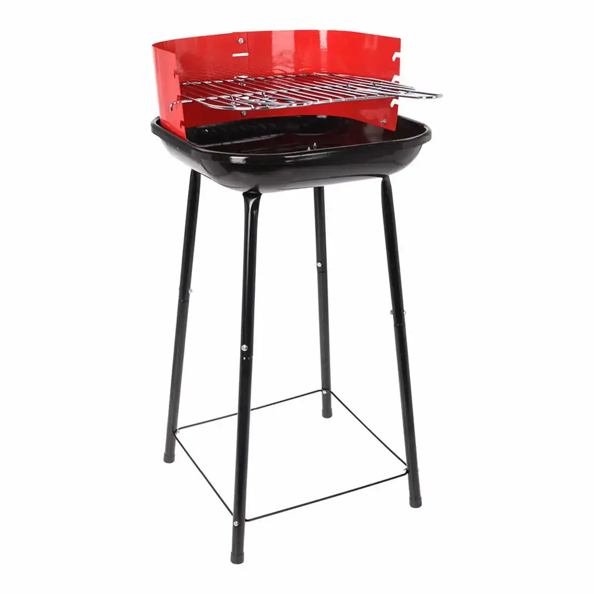 Barbecue a charbon sur pied grill 41 x 41 x 74 cm rouge noir_4417. DIAYTAR COTE D'IVOIRE - Votre Plateforme Shopping de Confiance. Naviguez à travers nos rayons et choisissez des produits fiables qui répondent à vos besoins quotidiens.