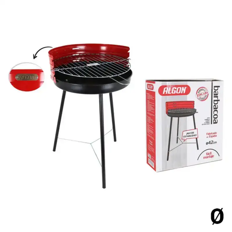 Barbecue algon ronde rouge_6547. DIAYTAR COTE D'IVOIRE - Où Choisir est un Acte d'Amour pour le Côte d'Ivoire. Explorez notre boutique en ligne et choisissez des articles qui célèbrent la culture et l'artisanat du pays.