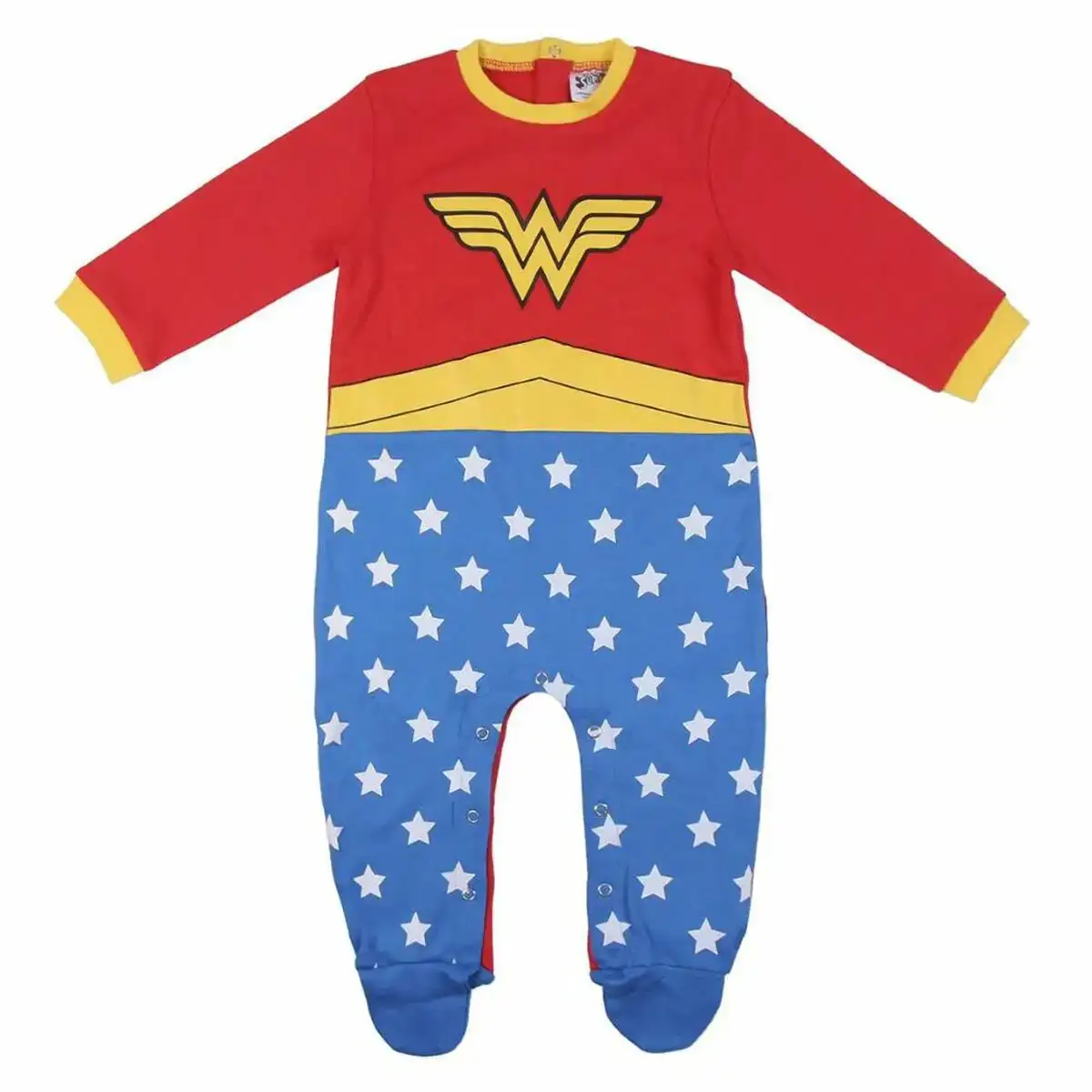 Barboteuse a manches longues pour bebe wonder woman rouge_9031. DIAYTAR COTE D'IVOIRE - Où Chaque Produit a son Histoire. Découvrez notre gamme de produits, chacun portant en lui le récit de l'artisanat et de la passion, pour vous offrir une expérience de shopping authentique.
