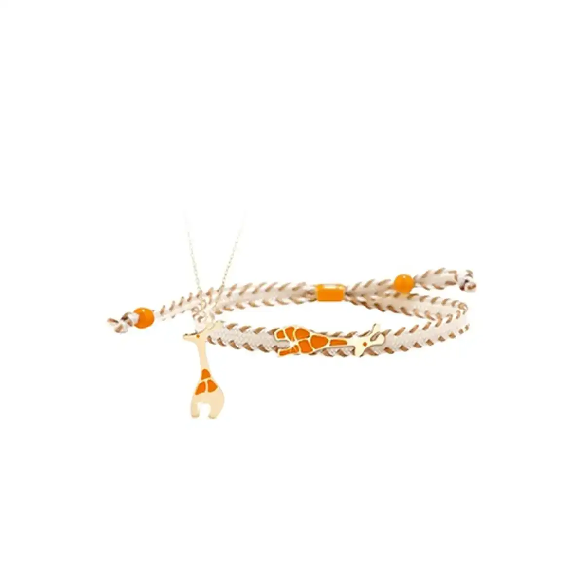 Barcelet fille lebebe dore orange_5136. DIAYTAR COTE D'IVOIRE - Où Chaque Produit a son Histoire à Raconter. Parcourez notre catalogue et découvrez des articles qui portent en eux la passion et l'histoire du Côte d'Ivoire.