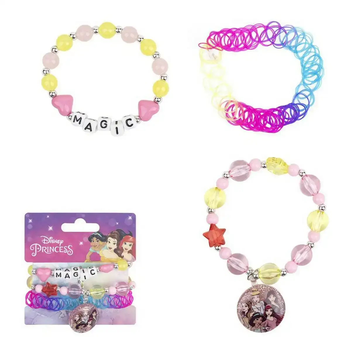 Barcelet fille princesses disney 3 unites multicouleur_9538. DIAYTAR COTE D'IVOIRE - L'Art de Vivre avec Authenticité. Explorez notre gamme de produits artisanaux et découvrez des articles qui apportent une touche unique à votre vie.