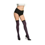 Bas my other me noir violet rayures_6523. DIAYTAR COTE D'IVOIRE - Un Monde de Possibilités à Portée de Clic. Parcourez notre site web pour découvrir des sélections infinies, de l'épicerie aux bijoux, et vivez une expérience d'achat sans pareil.