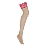 Bas obsessive lovica rouge_2759. DIAYTAR COTE D'IVOIRE - Votre Passage vers l'Exceptionnel. Explorez notre boutique en ligne, où chaque produit est choisi avec soin pour offrir une expérience de shopping inoubliable.