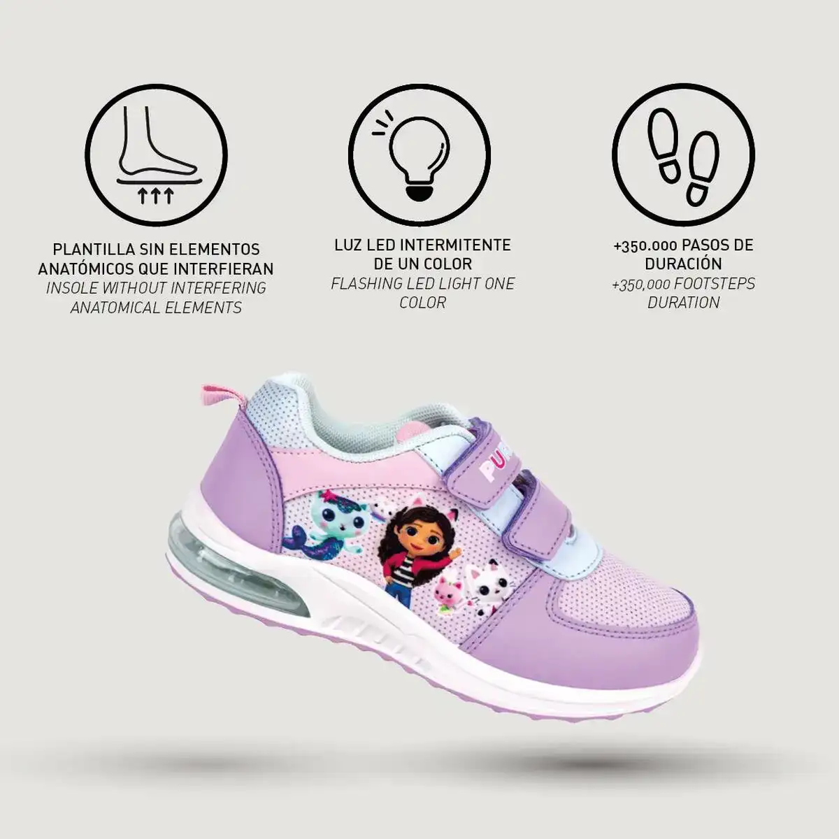 Baskets led gabby s dollhouse velcro lila_9546. DIAYTAR COTE D'IVOIRE - Où Chaque Produit a son Histoire à Raconter. Parcourez notre catalogue et découvrez des articles qui portent en eux la passion et l'histoire du Côte d'Ivoire.