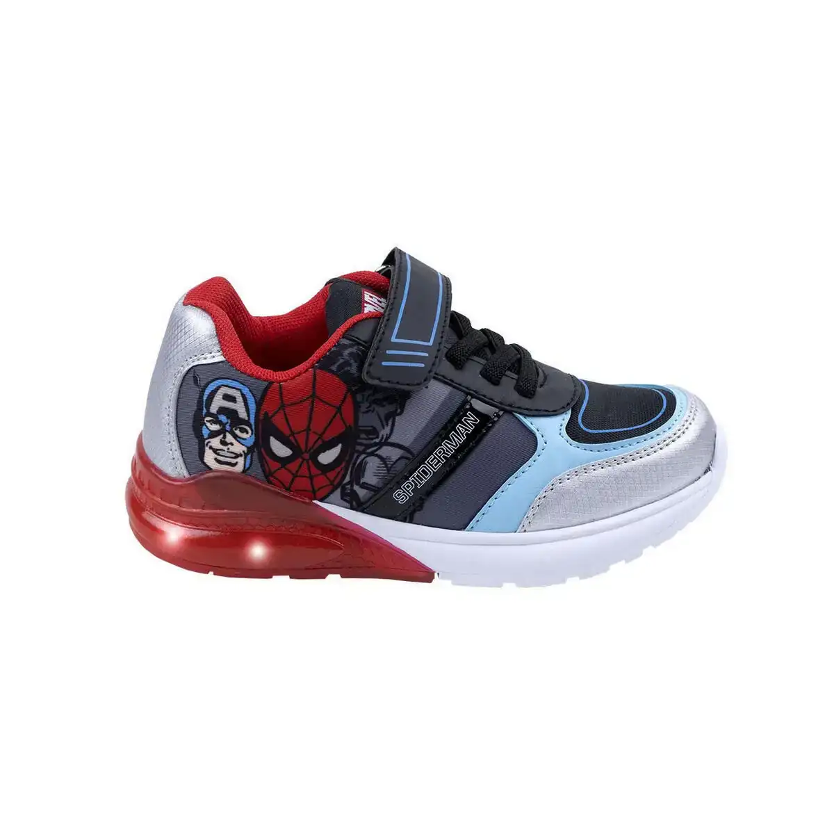 Baskets led the avengers bleu rouge noir_7125. Entrez dans l'Univers de DIAYTAR COTE D'IVOIRE - Où l'Authenticité Renouvelle Votre Quotidien. Explorez notre gamme de produits et trouvez des articles qui reflètent votre essence.