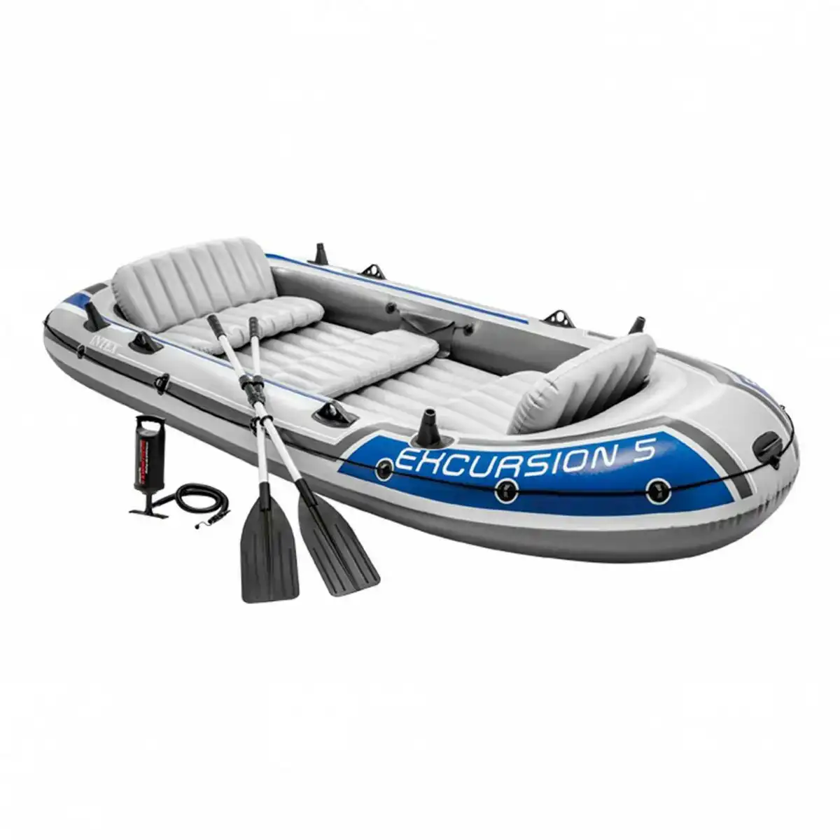 Bateau gonflable intex excursion 5 bleu blanc 366 x 43 x 168 cm_5024. DIAYTAR COTE D'IVOIRE - Votre Source de Découvertes Shopping. Découvrez des trésors dans notre boutique en ligne, allant des articles artisanaux aux innovations modernes.