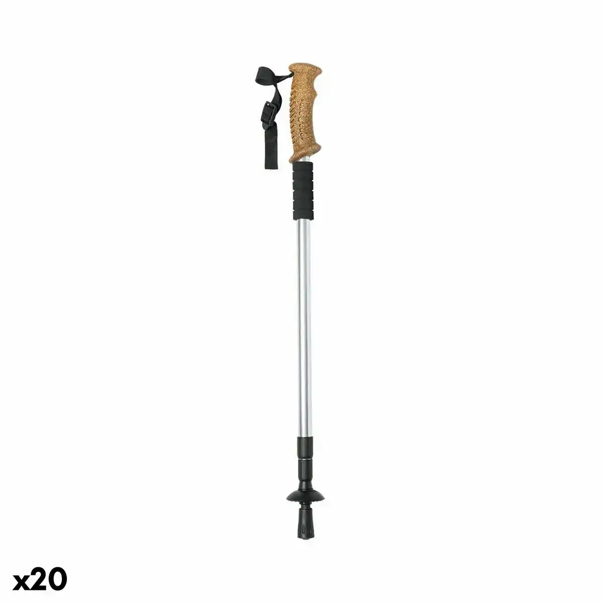 Baton trekking 141388 argente 20 unites _8445. Entrez dans l'Univers de DIAYTAR COTE D'IVOIRE - Où Chaque Produit a sa Place. Explorez nos rayons virtuels et choisissez des articles qui s'intègrent parfaitement à votre style de vie.