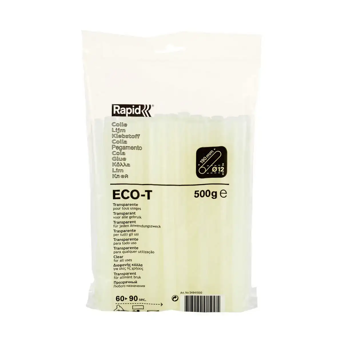 Batons de colle thermofusible rapid eco t o 12 x 190 mm 500 g translucide_3930. DIAYTAR COTE D'IVOIRE - Là où Chaque Produit Est une Trouvaille. Parcourez notre catalogue diversifié et découvrez des articles qui enrichiront votre quotidien, du pratique à l'insolite.