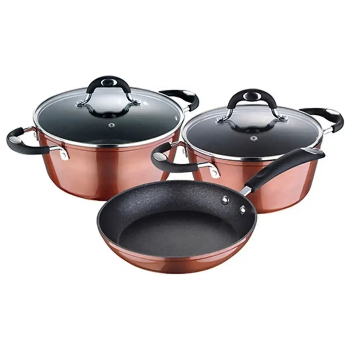 Batterie de cuisine bergner pandora cuivre acier inoxydable aluminium aluminium forge 5 pcs _1494. Entrez dans l'Univers de DIAYTAR COTE D'IVOIRE - Où l'Innovation Rencontre la Tradition. Explorez notre sélection de produits modernes et traditionnels qui incarnent l'esprit dynamique du Côte d'Ivoire.