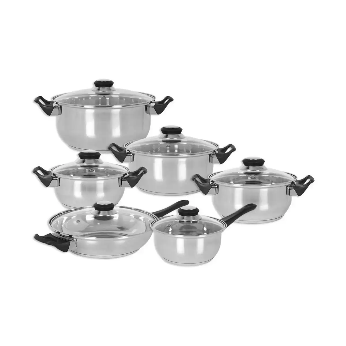 Batterie de cuisine genese acier 12 pieces_2003. DIAYTAR COTE D'IVOIRE - Où Choisir Devient un Plaisir. Découvrez notre boutique en ligne et choisissez parmi une variété de produits qui satisferont tous vos besoins.