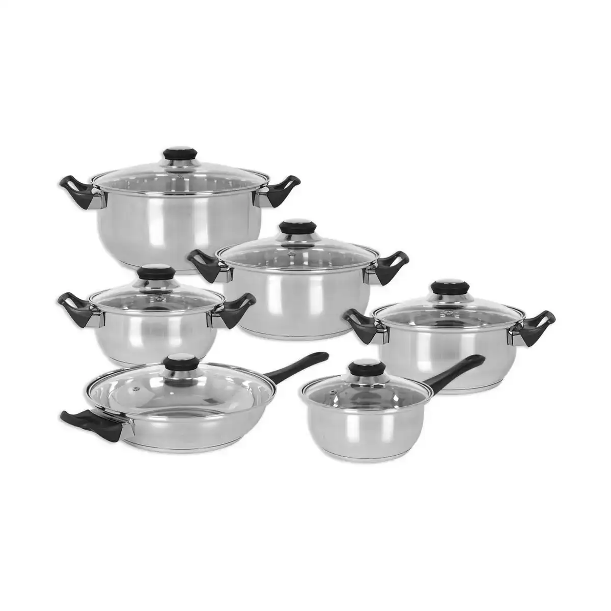Batterie de cuisine quttin genese 12 pieces acier_6359. DIAYTAR COTE D'IVOIRE - Votre Escapade Shopping Virtuelle. Explorez notre boutique en ligne et dénichez des trésors qui évoquent la culture et le savoir-faire sénégalais, un clic à la fois.