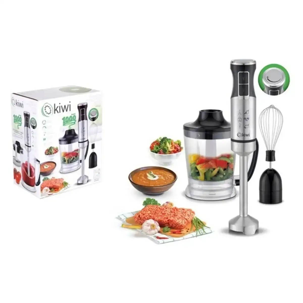 Batteur hachoir kiwi khb 4437 1 l 1000w acier inoxydable_3945. Bienvenue sur DIAYTAR COTE D'IVOIRE - Où Chaque Article a son Histoire. Découvrez notre sélection méticuleuse de produits qui racontent l'authenticité et la beauté du Côte d'Ivoire.