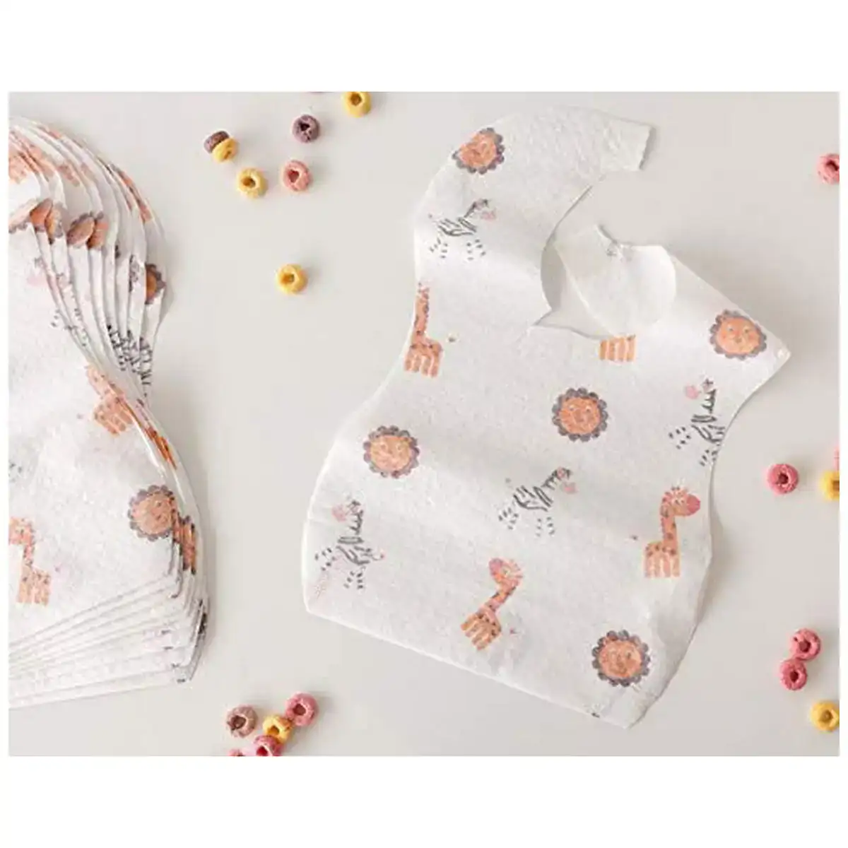 Bavoir orange blanc 10 unites _4574. Bienvenue chez DIAYTAR COTE D'IVOIRE - Où le Shopping Devient un Plaisir. Découvrez notre boutique en ligne et trouvez des trésors qui égaieront chaque jour de votre vie.