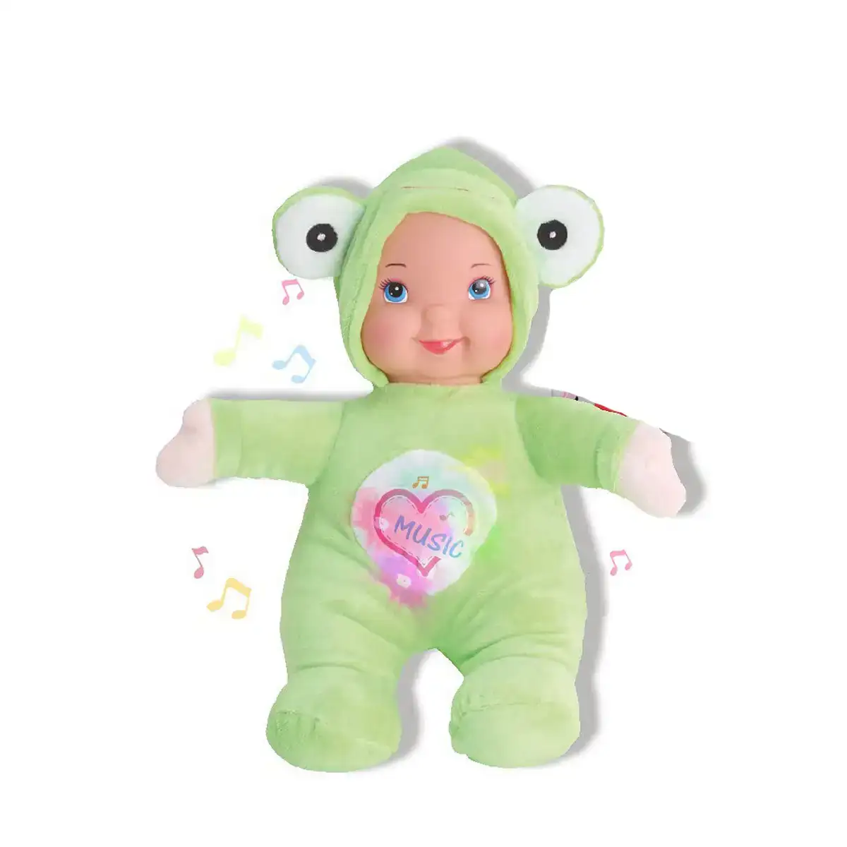Bebe poupee reig 35 cm grenouille peluche musicale_6684. DIAYTAR COTE D'IVOIRE - L'Univers du Choix et de l'Authenticité. Explorez notre catalogue et découvrez des articles qui incarnent le patrimoine du Côte d'Ivoire et la modernité du monde.