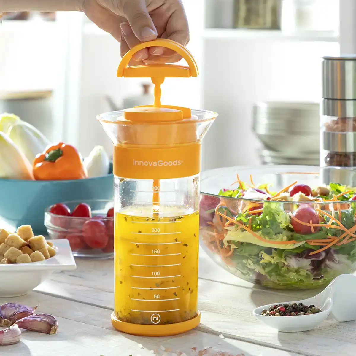 Blender pour sauces et vinaigrettes avec recettes dressix innovagoods_7833. DIAYTAR COTE D'IVOIRE - Où Choisir est une Célébration de l'Artisanat Local. Découvrez notre boutique en ligne et choisissez des produits qui incarnent la passion des artisans sénégalais.