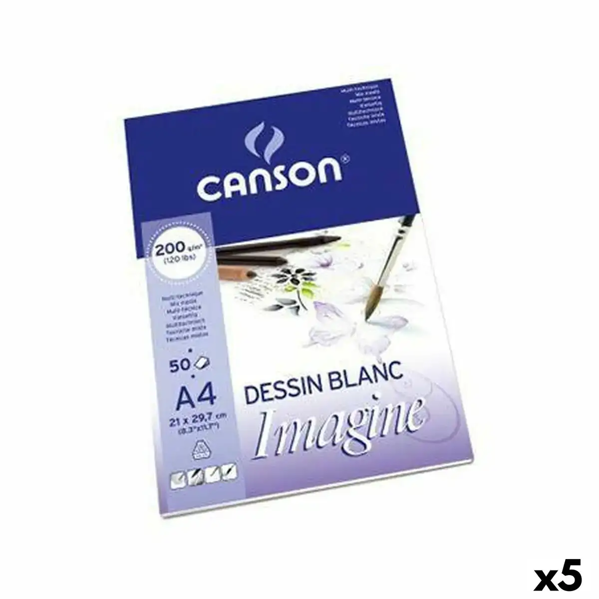 Bloc notes canson imagine blanc 200 g 50 volets 5 unites 210 x 297 mm _4204. DIAYTAR COTE D'IVOIRE - Où la Mode et le Confort se Rencontrent. Plongez dans notre univers de produits et trouvez des articles qui vous habillent avec style et aisance.