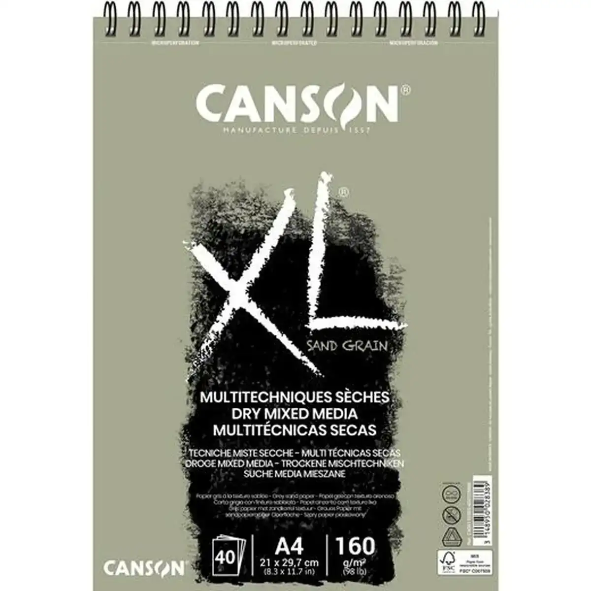 Bloc notes canson touch xl gris 160 g 40 volets 5 unites spirale 210 x 297 mm _1821. DIAYTAR COTE D'IVOIRE - L'Art de Magasiner sans Frontières. Parcourez notre vaste sélection d'articles et trouvez tout ce dont vous avez besoin, du chic à l'authentique, du moderne au traditionnel.