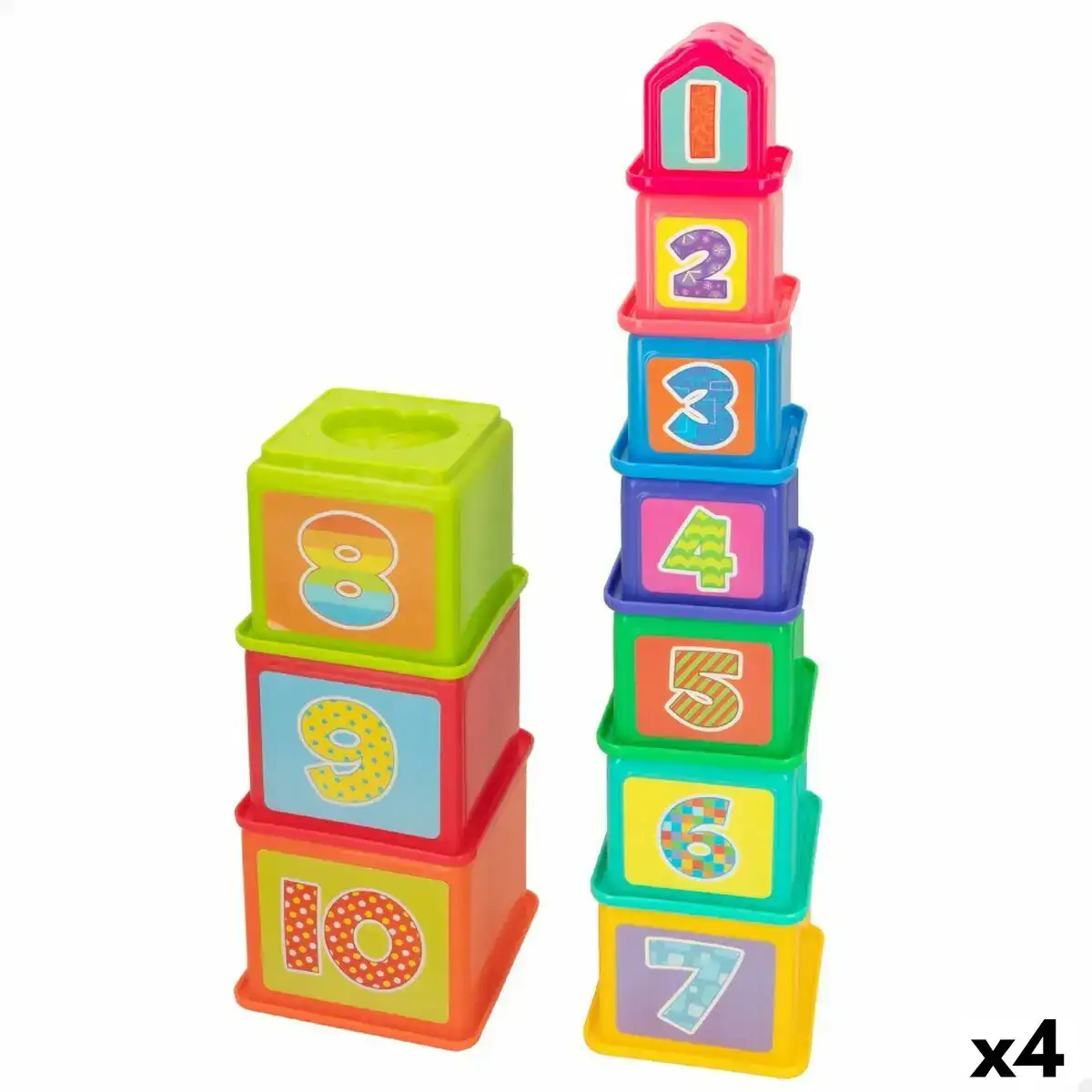 Blocs empilables playgo 10 2 x 50 8 x 10 2 cm 4 unites_1893. DIAYTAR COTE D'IVOIRE - L'Art de Choisir, l'Art de Se Distinquer. Naviguez à travers notre catalogue et choisissez des produits qui ajoutent une note d'élégance à votre style unique.