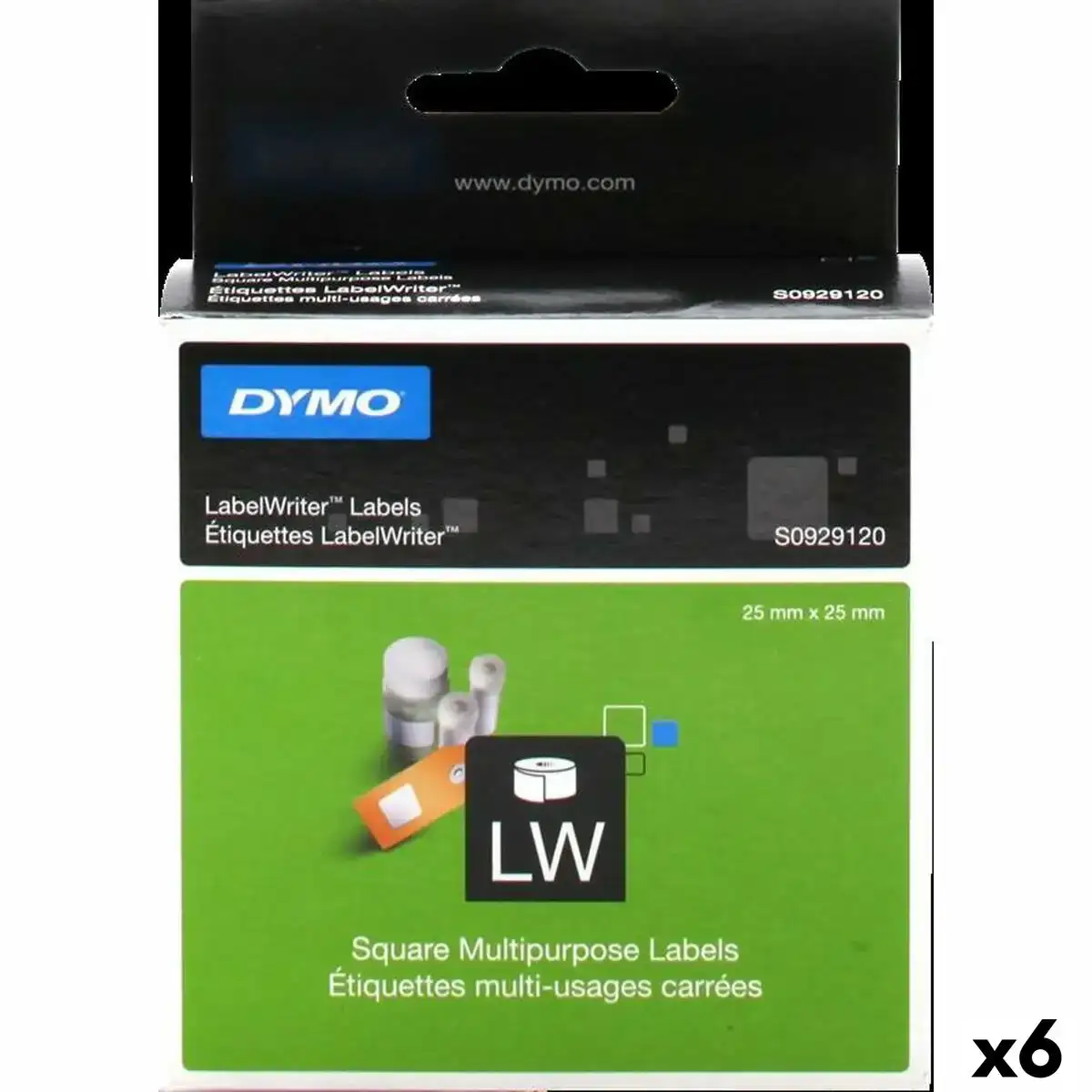 Bobine de ruban dymo labelwriter 25 x 25 mm blanc etisuettes 6 unites _3795. DIAYTAR COTE D'IVOIRE - Où la Tradition Renouvelée Rencontre l'Innovation. Explorez notre gamme de produits qui fusionnent l'héritage culturel avec les besoins contemporains.