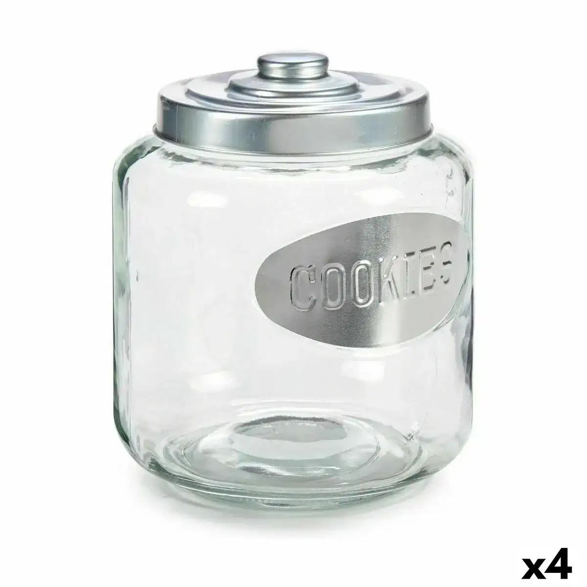 Bocal a biscuits argente metal 400 ml 19 x 22 5 x 19 cm 4 unites _2434. Bienvenue chez DIAYTAR COTE D'IVOIRE - Où Chaque Achat Fait une Différence. Découvrez notre gamme de produits qui reflètent l'engagement envers la qualité et le respect de l'environnement.