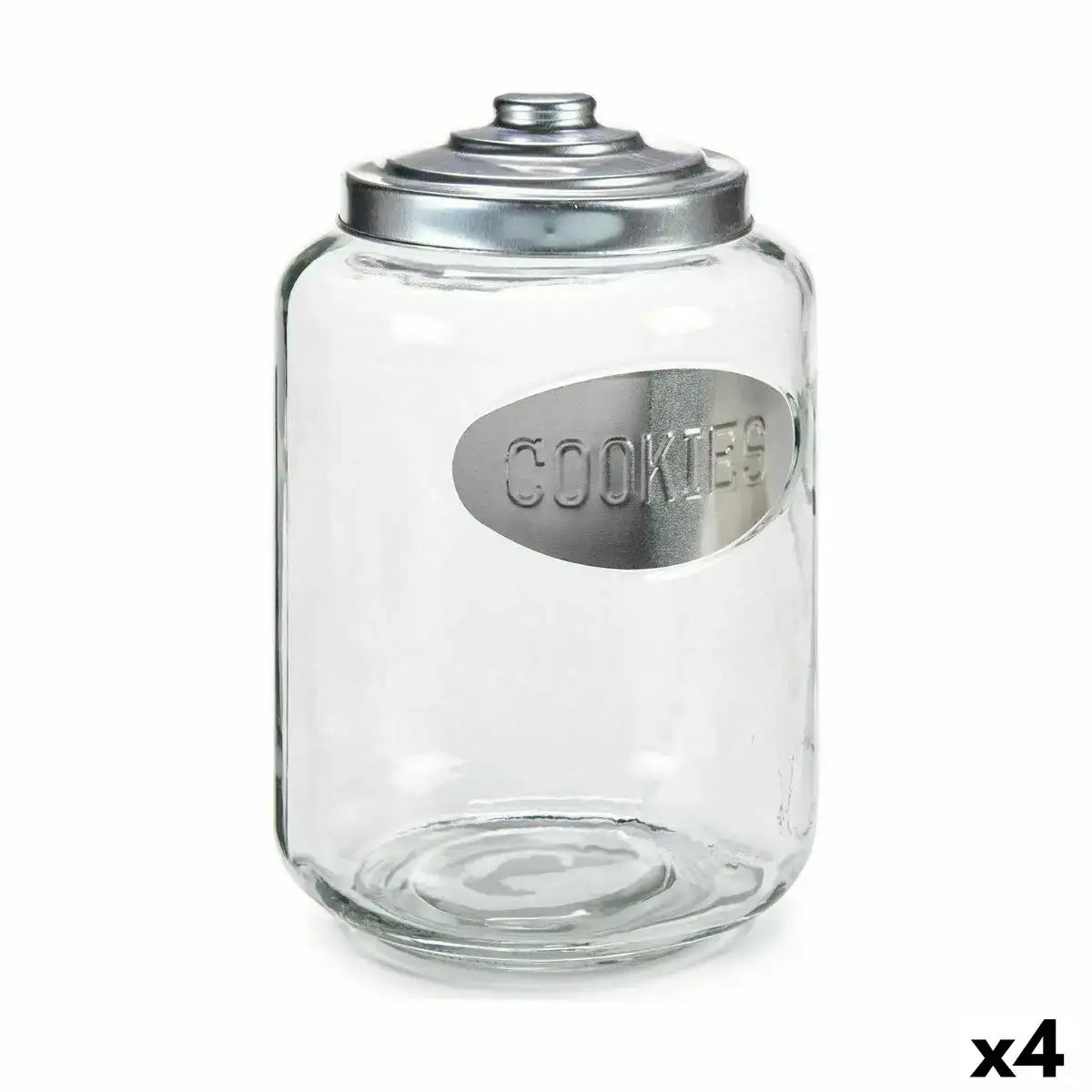 Bocal a biscuits argente metal 580 ml 19 x 28 x 19 cm 4 unites _1911. DIAYTAR COTE D'IVOIRE - Votre Source de Découvertes Shopping. Naviguez à travers nos catégories et découvrez des articles qui vous surprendront et vous séduiront.