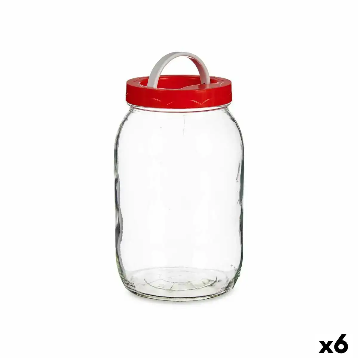 Bocal couvercle avec poignee rouge polypropylene 2 l 12 x 21 x 12 cm 6 unites _7545. DIAYTAR COTE D'IVOIRE - Où Choisir est un Acte d'Amour pour le Côte d'Ivoire. Explorez notre boutique en ligne et choisissez des articles qui célèbrent la culture et l'artisanat du pays.