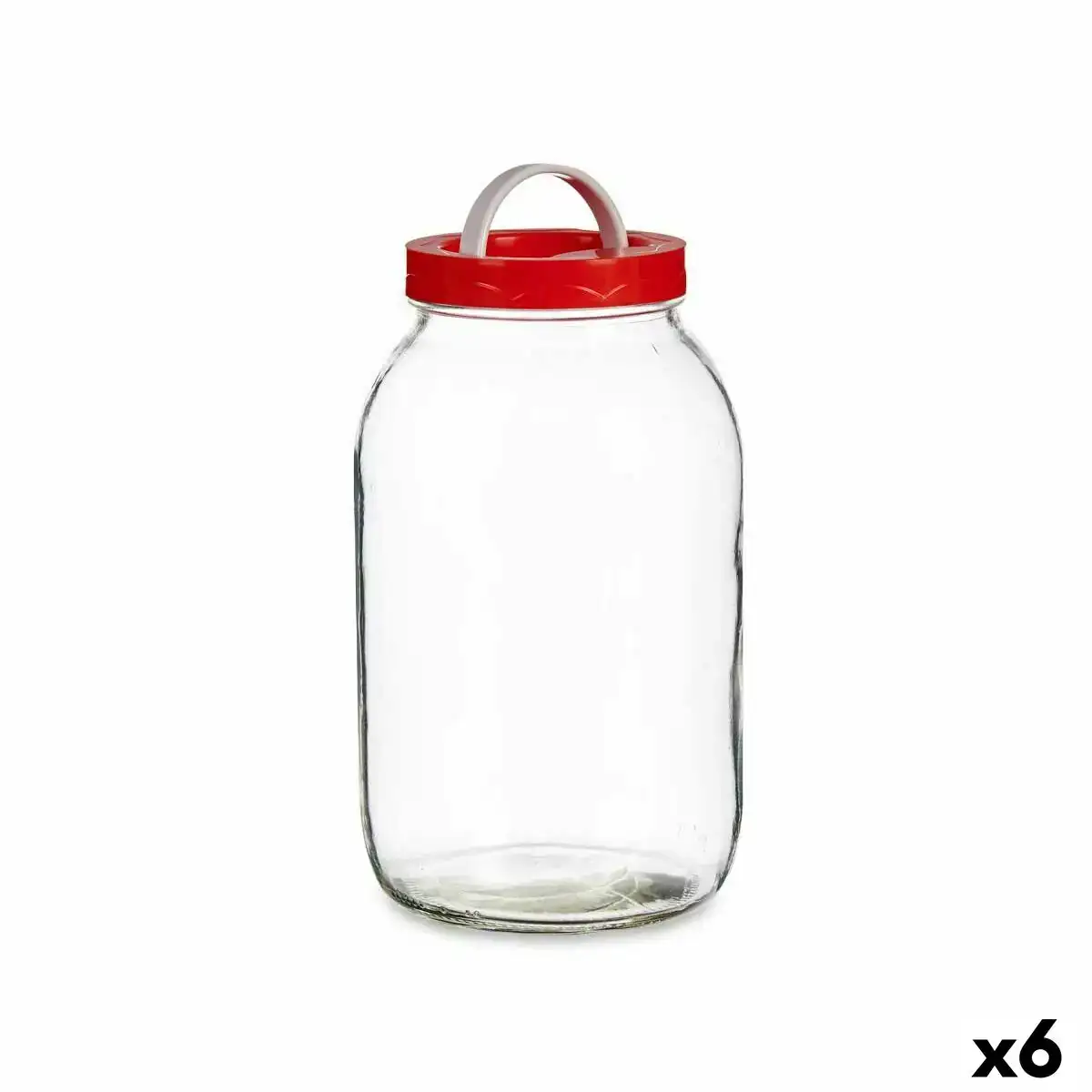 Bocal couvercle avec poignee rouge polypropylene 3 l 13 x 24 3 x 13 cm 6 unites _1063. DIAYTAR COTE D'IVOIRE - Là où la Beauté Rencontre la Fonctionnalité. Parcourez notre sélection pour trouver des produits qui allient esthétique et praticité, pour un quotidien sublimé.