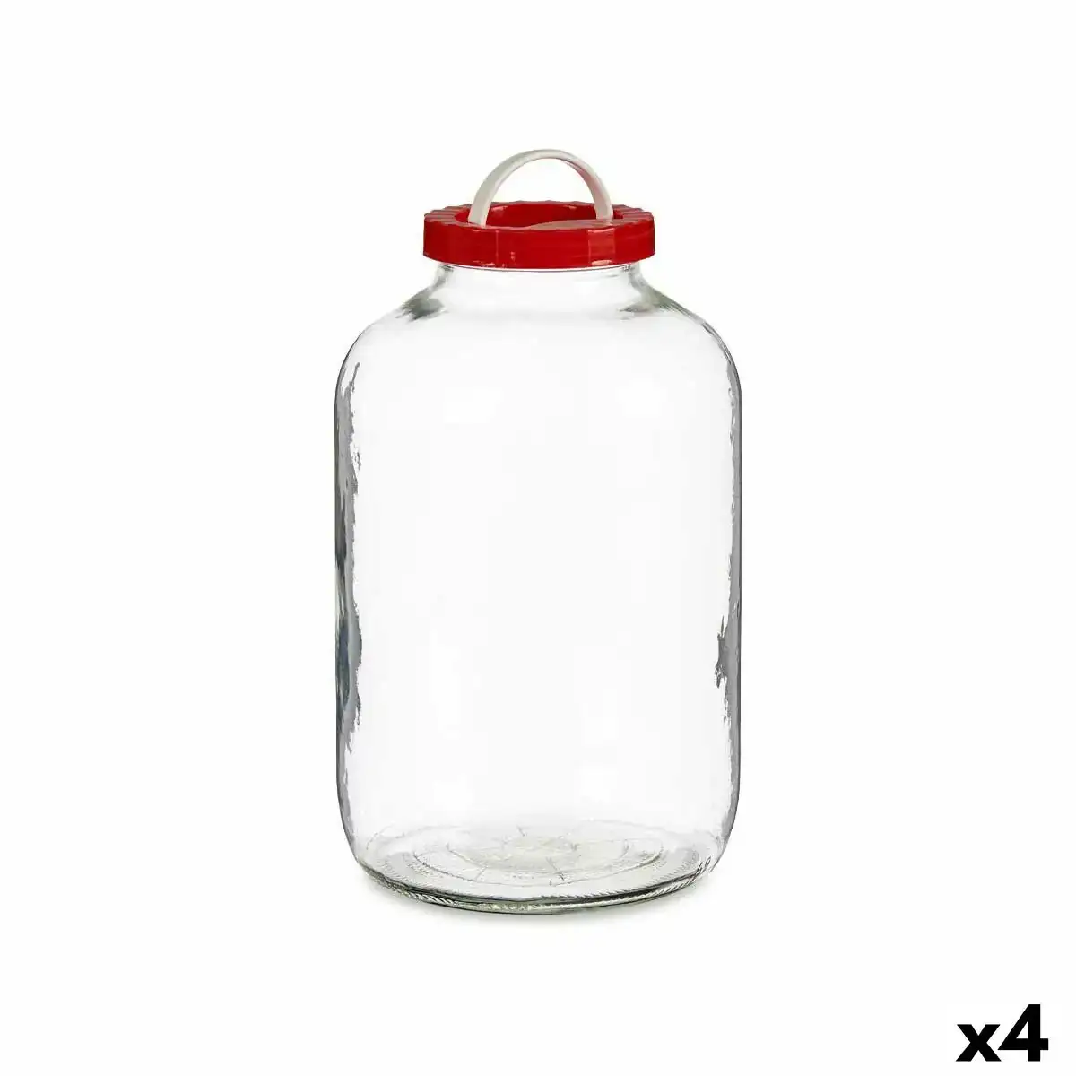 Bocal couvercle avec poignee rouge polypropylene 8 l 20 5 x 33 x 20 5 cm 4 unites _2764. DIAYTAR COTE D'IVOIRE - Là où Chaque Produit a son Propre Éclat. Explorez notre boutique en ligne et trouvez des articles qui ajoutent de la brillance à votre quotidien.