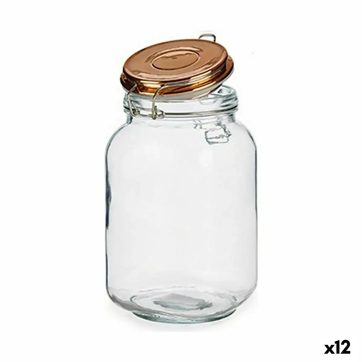 Bocal fermeture hermetique transparent cuivre verre 1 5 l 11 3 x 19 8 x 11 3 cm 12 unites _9549. Bienvenue sur DIAYTAR COTE D'IVOIRE - Où Chaque Produit a son Histoire. Découvrez notre sélection unique et choisissez des articles qui racontent la richesse culturelle et artistique du Côte d'Ivoire.