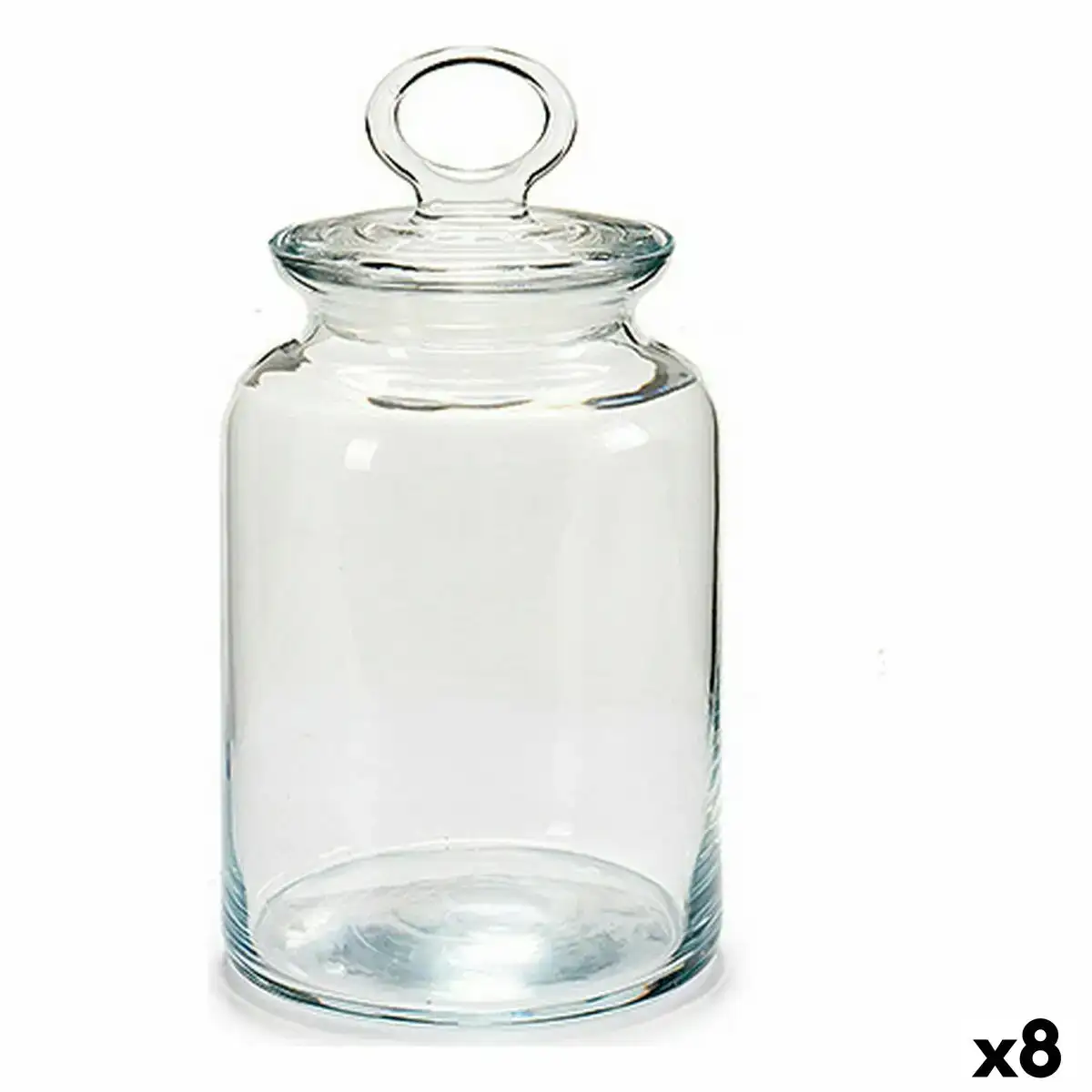 Bocal kitchen 11 5 x 17 5 x 11 5 cm transparent silicone verre 1 l 8 unites _6413. DIAYTAR COTE D'IVOIRE - Là où Chaque Produit est une Trouvaille Unique. Découvrez notre boutique en ligne et trouvez des articles qui vous distinguent par leur originalité.
